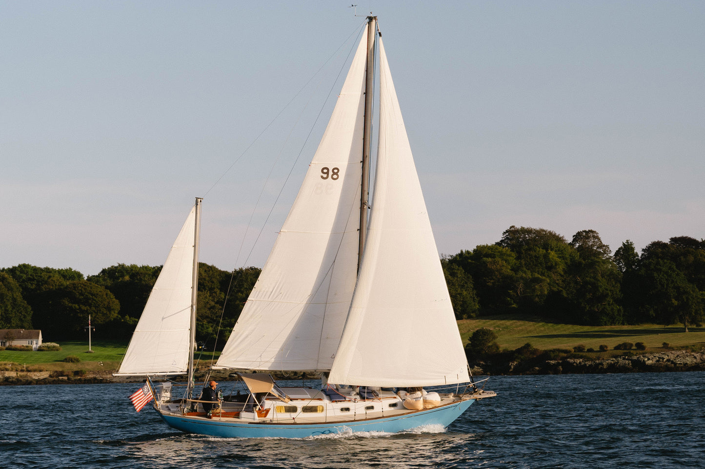 Newport Sailboat Photography Print, Coastal Wall Art, Nautical Decor, Rhode Island Sailing Print, Beach House Wall Art, Sailing Photography