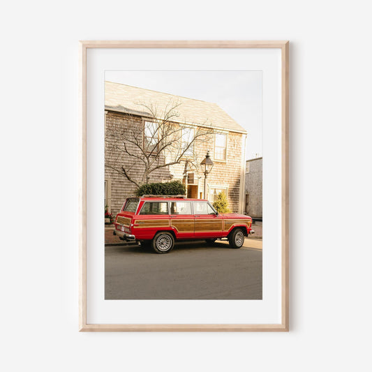 Nantucket Christmas Storefront Print, Coastal Holiday Wall Art, New England Winter Decor, Festive Downtown Street Photo