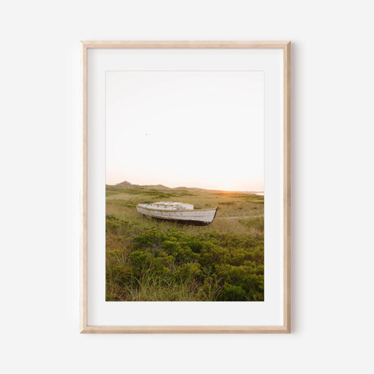 Madaket Boat Print, Nantucket Wall Art, Coastal Landscape Photography, Cape Cod Coastal Decor, Nautical Beach Cottage Art