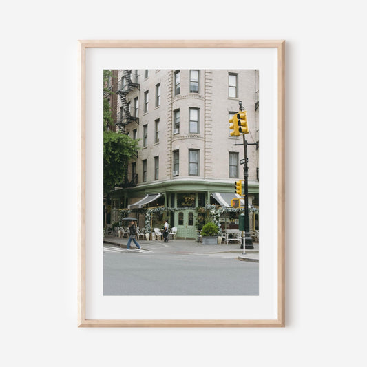 Cafe Cluny NYC Print – West Village Corner Cafe Photography, Romantic New York Street Scene, Fine Art Urban Wall Decor