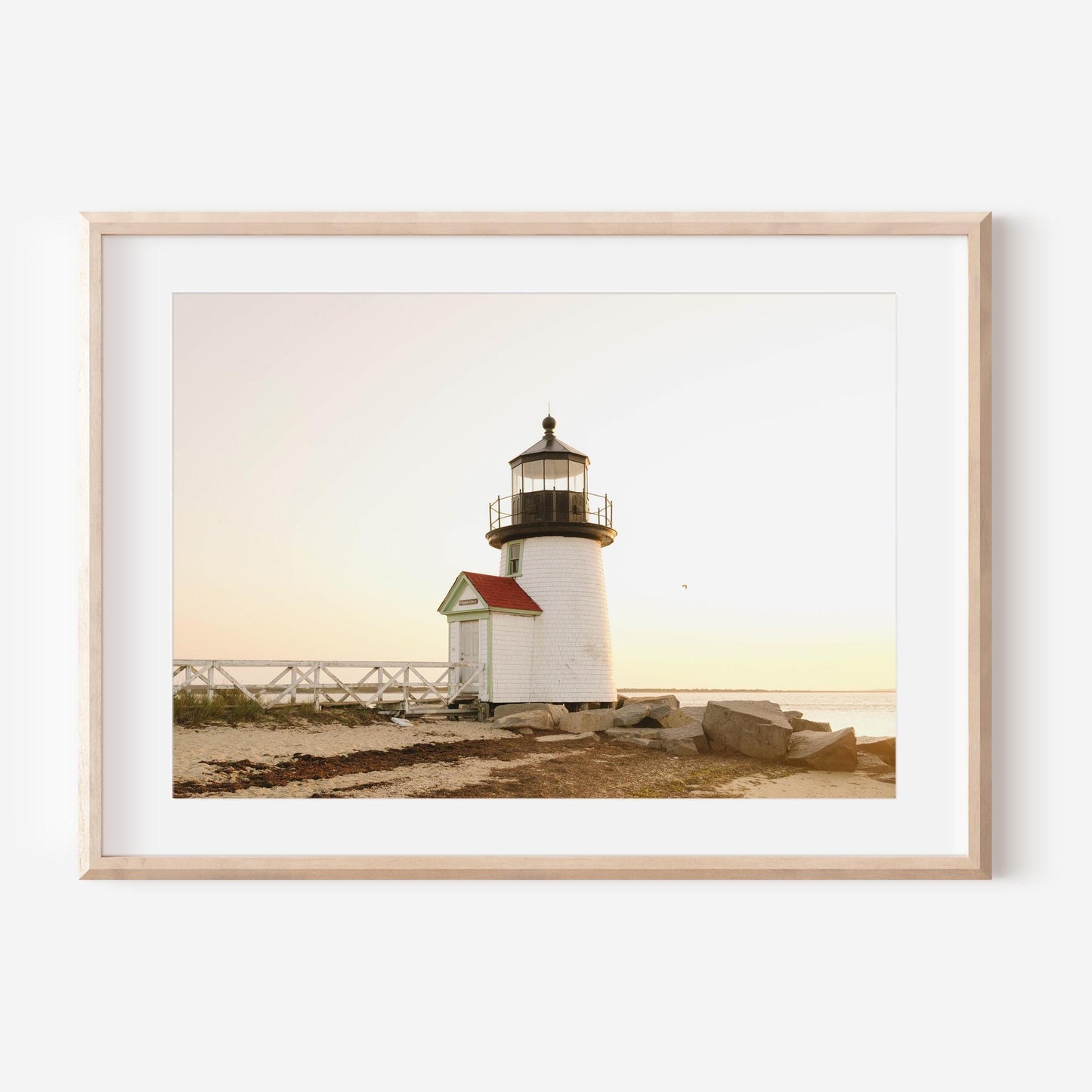 Nantucket Brant Point Lighthouse Print, Coastal Wall Art, New England Beach Photography, Nautical Home Decor, Cape Cod Ocean Print