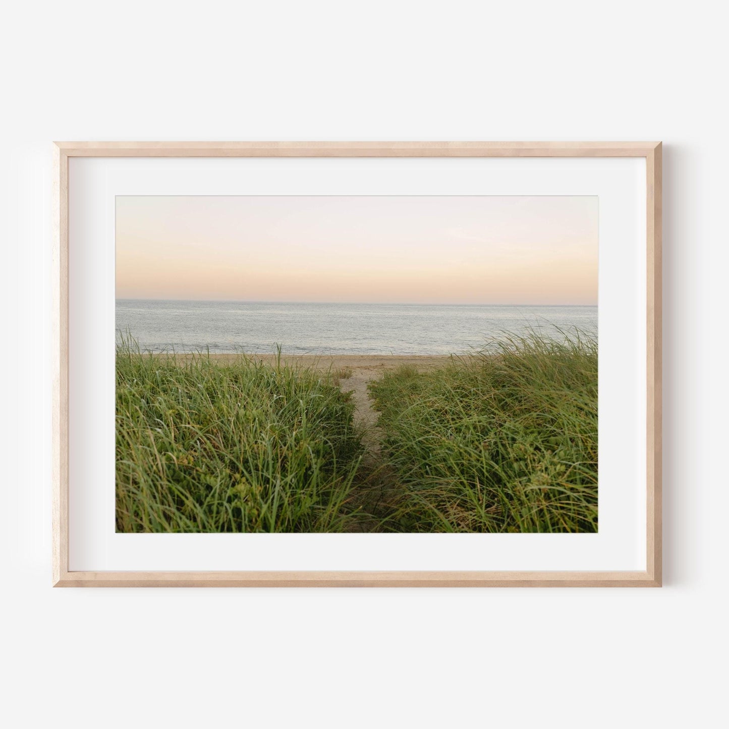 Coastal Beach Path Photography Print, New England Dunes Wall Art, Soft Ocean Landscape, Coastal Grandmother Decor, Nantucket Cape Cod Style