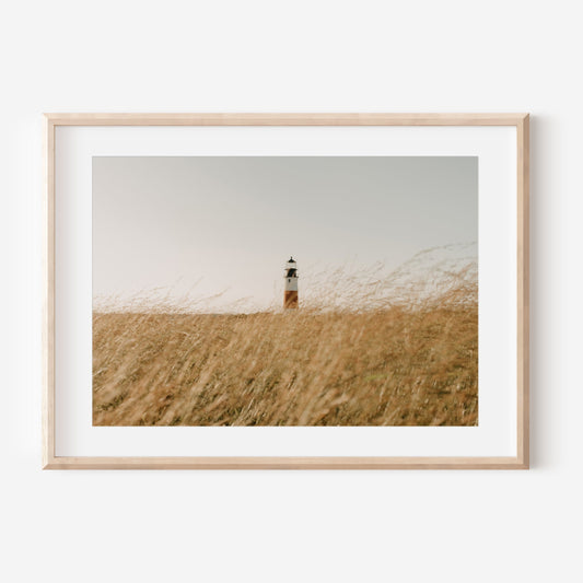 Nantucket Photography Print – Lighthouse Wall Art, Coastal New England Decor, Ocean Landscape Photo, Gift for Beach and Art Lovers