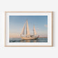 Golden Hour Sailboat Print, Nantucket Coastal Wall Art, Nautical Ocean Photography