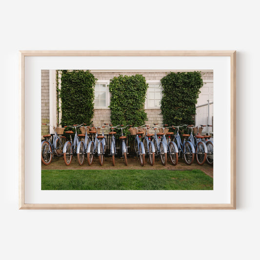 Nantucket Photography – Bicycle and Coastal Charm Wall Art, New England Decor, Nature-Inspired Print, Gift for Beach and Art Lovers