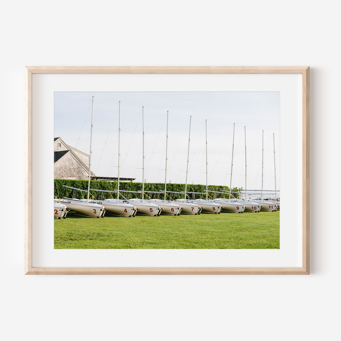 Nantucket Sailboats Photography Print | Coastal Sailing Club Wall Art | Cape Cod Beach House Decor | Nautical New England Fine Art Print