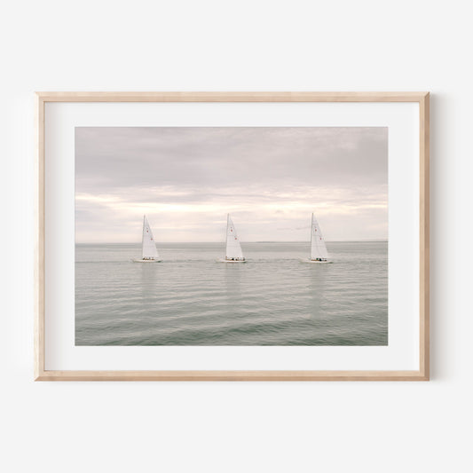 Nantucket Sailboat Photography Print – Coastal Wall Art, Nautical Home Decor, Nantucket Sailing Scene