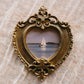Sailboat Heart Frame Mini Coastal Art, Hand Painted Vintage Frame, Coastal New England Photography