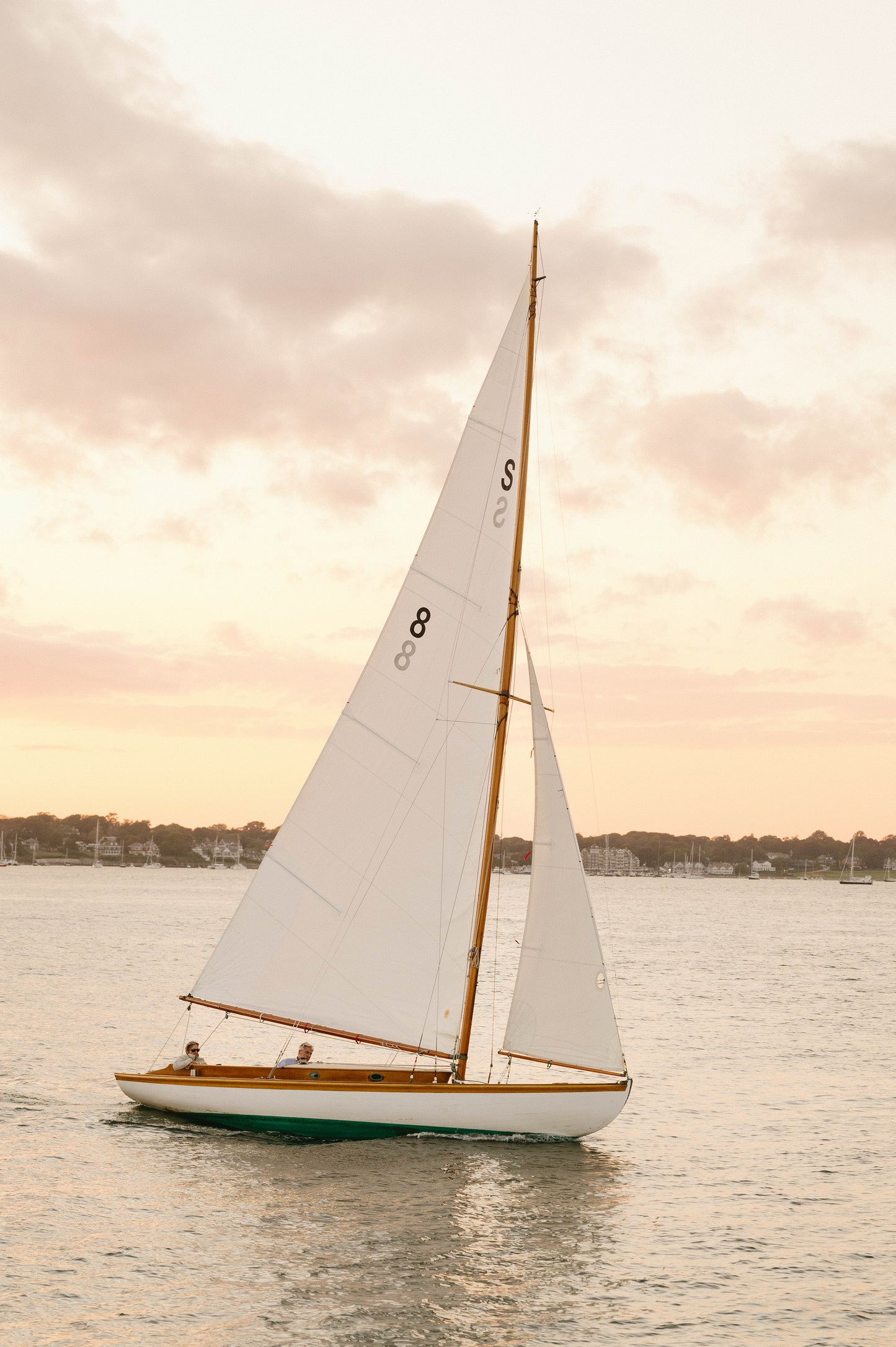 Newport Sailboat Sunset Photography Print, Coastal Wall Art, Newport Rhode Island Sailing Photo, Nautical Beach House Decor,Ocean Sunset Art