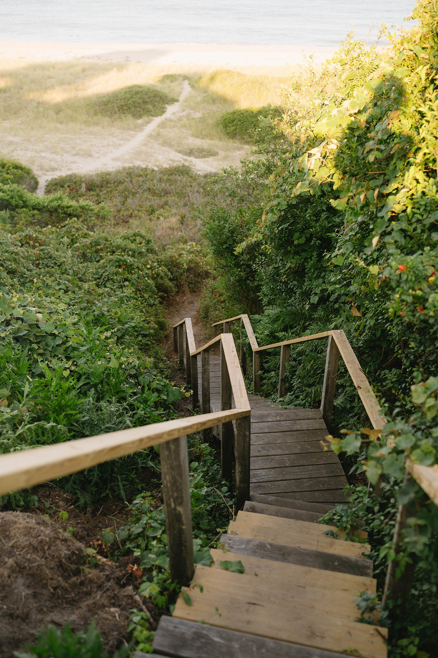 Sconset Beach Stairs Nantucket Coastal Wall Art Print – Cape Cod Seaside Photography, Coastal New England Home Decor