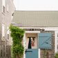 Nantucket Cottage Door with Blue Dutch Door – Coastal New England Photography Print, Nautical Wall Art