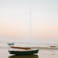 Sailboat at Low Tide Wall Art – Coastal Nautical Print, Cape Cod Beach Decor, New England Photography