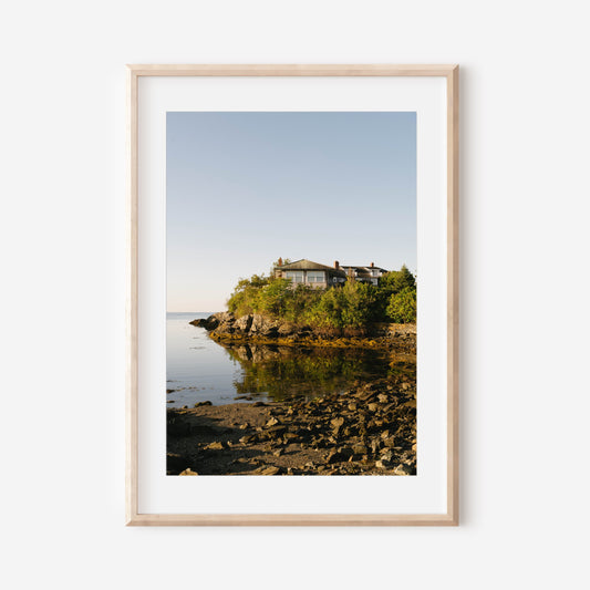Ocean Drive Newport Rhode Island Photography Print, Newport Coastal Wall Art, Cliffside Ocean House Photo, New England Beach House Decor