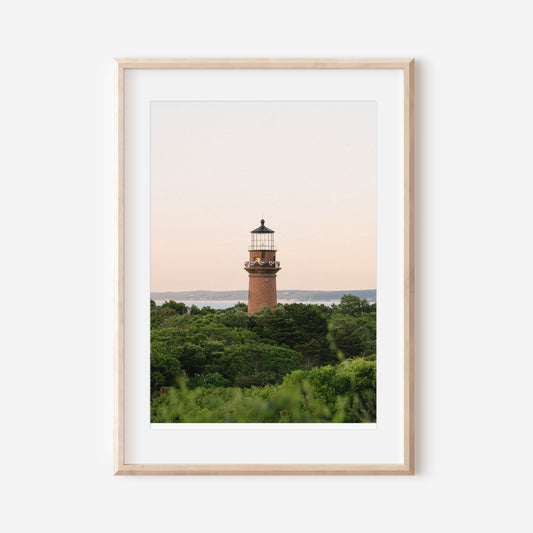 Gay Head Lighthouse at Dusk – Martha’s Vineyard Coastal Print