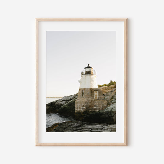 Castle Hill Lighthouse Newport Rhode Island Photography Print, Coastal Lighthouse Wall Art, Newport Coastal Decor, New England Ocean Art