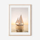 Nantucket Harbor Sailboat Print, Soft Coastal Wall Art at Sunset, Fine Art Photography by Chelsea Victoria