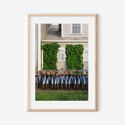 Nantucket Photography –  Blue Bicycle and Coastal Charm Wall Art, New England Decor, Nature-Inspired Print, Gift for Beach and Art Lover