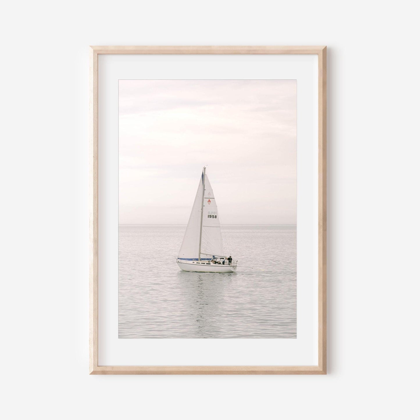 Three Sailboats at Sea Nantucket Coastal Wall Art, Nautical Photography Print, Ocean Decor, Sailboat Artwork, New England Seascape