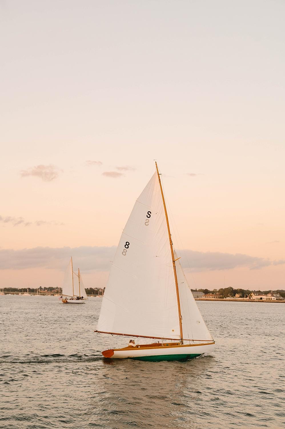Sunset Sailboat Wall Print, Coastal Nautical Photography,Newport Harbor Ocean Print, Sailboat Home Decor, Seaside Fine Art, Newport RI Photo