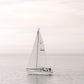 Three Sailboats at Sea Nantucket Coastal Wall Art, Nautical Photography Print, Ocean Decor, Sailboat Artwork, New England Seascape