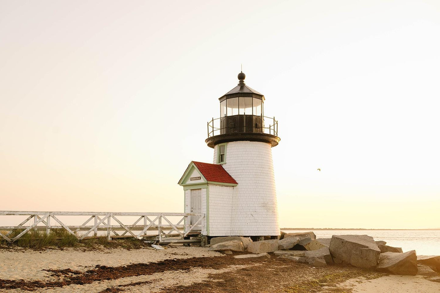 Nantucket Brant Point Lighthouse Print, Coastal Wall Art, New England Beach Photography, Nautical Home Decor, Cape Cod Ocean Print