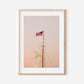 American Flag Sailboat Print – Nantucket Coastal Wall Art, Nautical Photography, Patriotic Ocean Decor, Summer Seascape Photo