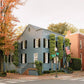 Blue House Georgetown Print, Washington DC Art,Autumn Wall Art,Travel Photography, Cozy Home Print, Classic Architecture, East Coast Decor,