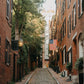 Fine Art Boston Print – Acorn Street Wall Art, Historic New England Photography, Nature-Inspired Decor, Gift for Boston and Art Lovers