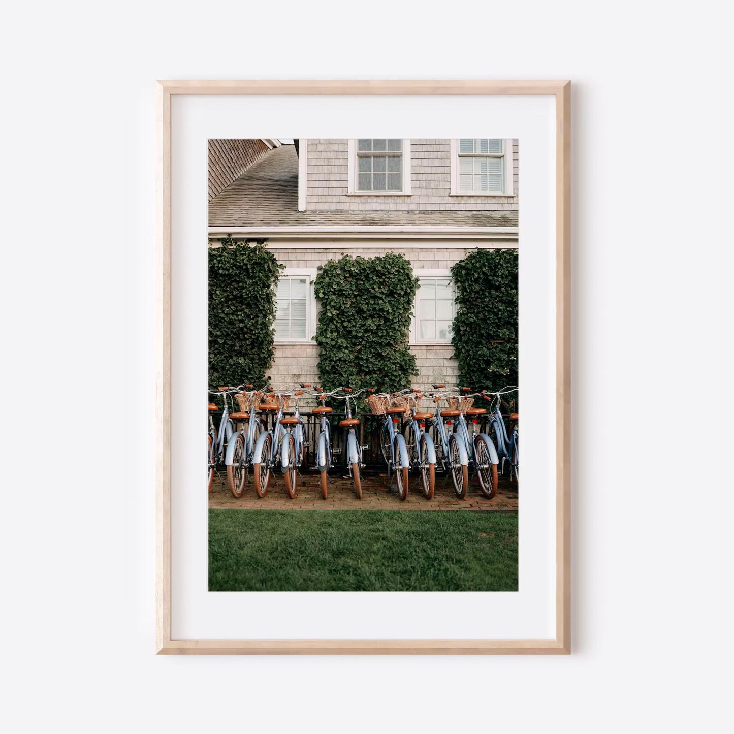 Nantucket Photography Print – Bicycle and Coastal Charm Wall Art, New England Decor, Nature-Inspired Art, Gift for Beach and Art Lovers