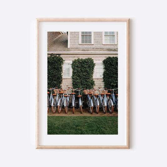 Nantucket Photography Print – Bicycle and Coastal Charm Wall Art, New England Decor, Nature-Inspired Art, Gift for Beach and Art Lovers