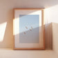 Seagull Wall Art Print, Coastal Sky Photography, Minimal Beach Decor, Soft Blue Coastal Art, Fine Art New England Print
