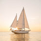 Nantucket Harbor Sailboat Print, Soft Coastal Wall Art at Sunset, Fine Art Photography by Chelsea Victoria