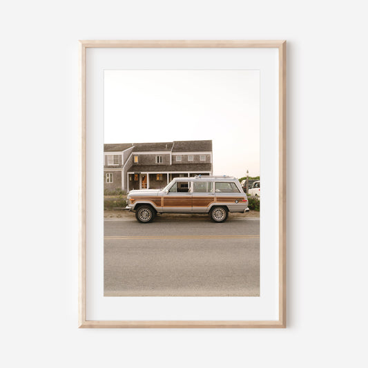 Nantucket Jeep Wagoneer Print, Vintage Coastal Car Photography,Nantucket Island Wall Art, Coastal Grandmother Decor,New England Travel Photo